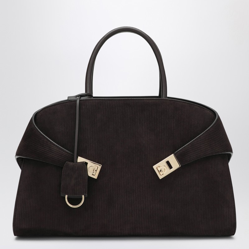 Ferragamo Hug L Soft Tote Bag In Brown