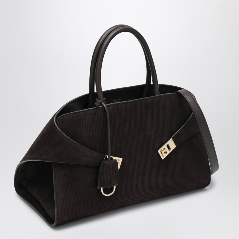 Ferragamo Hug L Soft Tote Bag In Brown