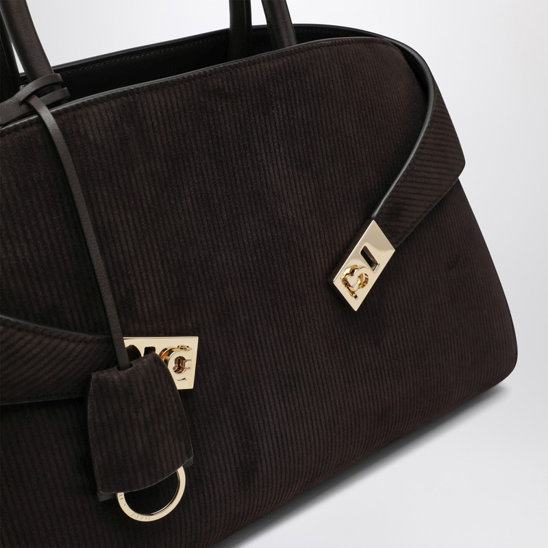Ferragamo Hug L Soft Tote Bag In Brown