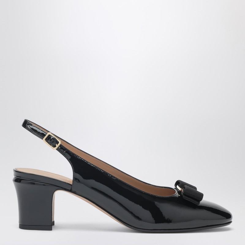 Black Vara bow slingback shoes
