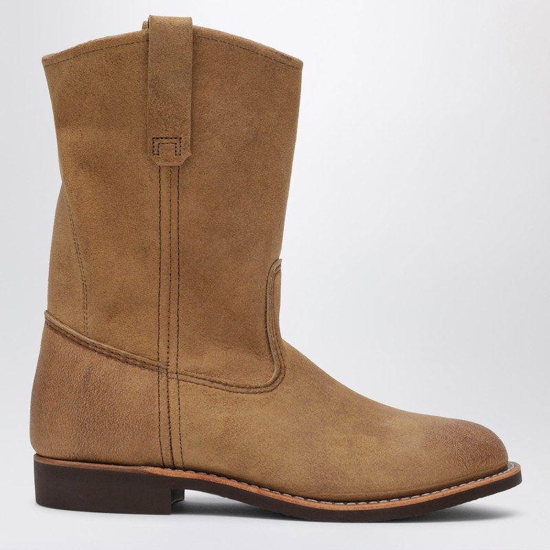 Pecos Boots in Beige Suede