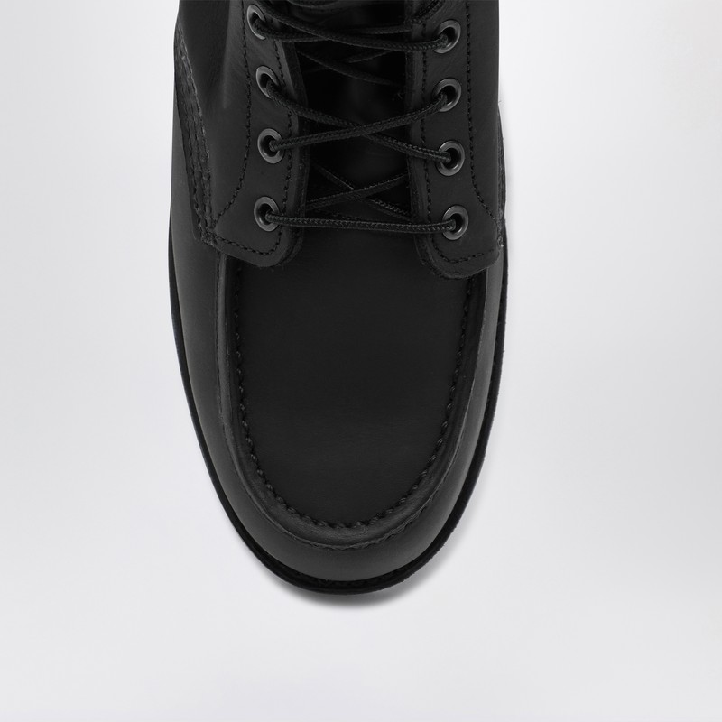 Redwing 8074 Moc Toe Black Leather Boot In Black