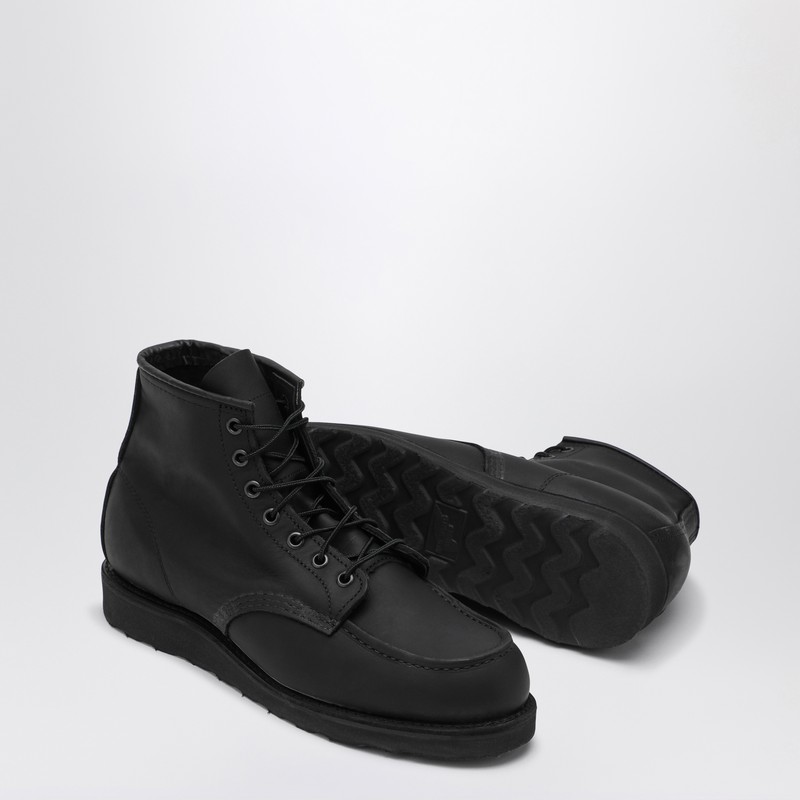 Redwing 8074 Moc Toe Black Leather Boot In Black
