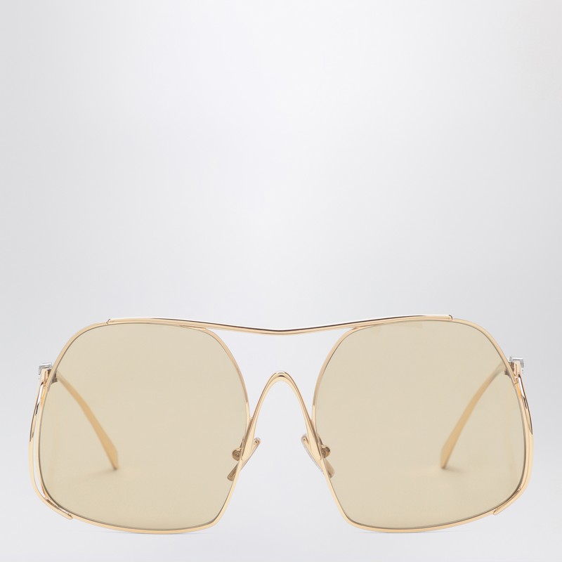 Miu Miu Ombre Square Sunglasses In Gold/yellow