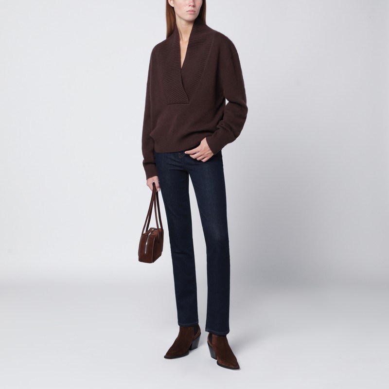 Frame Straight Jeans Five-pocket Design In Blue