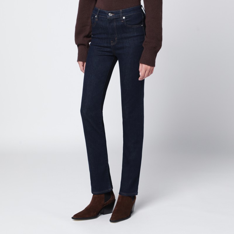 Frame Straight Jeans Five-pocket Design In Blue