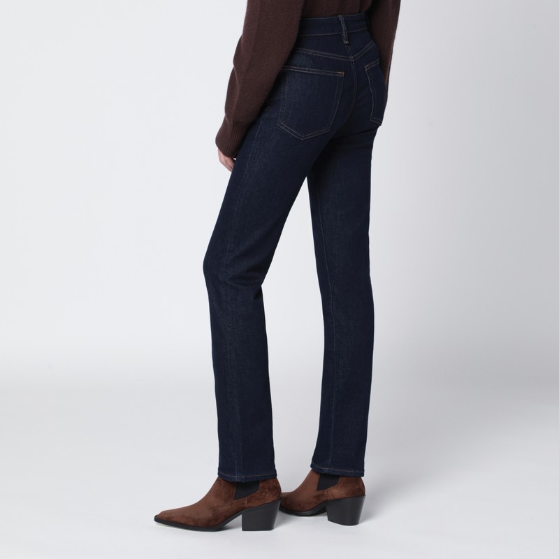 Frame Straight Jeans Five-pocket Design In Blue