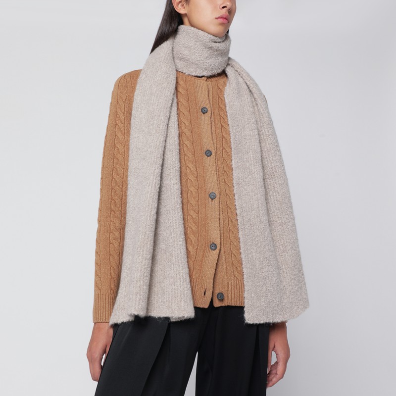 The Row Beige Luthgard Scarf In Cashmere And Silk Blend In Neutral