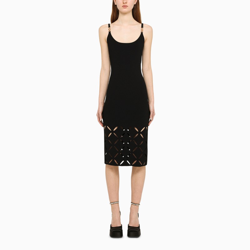 knitted midi sheath dress