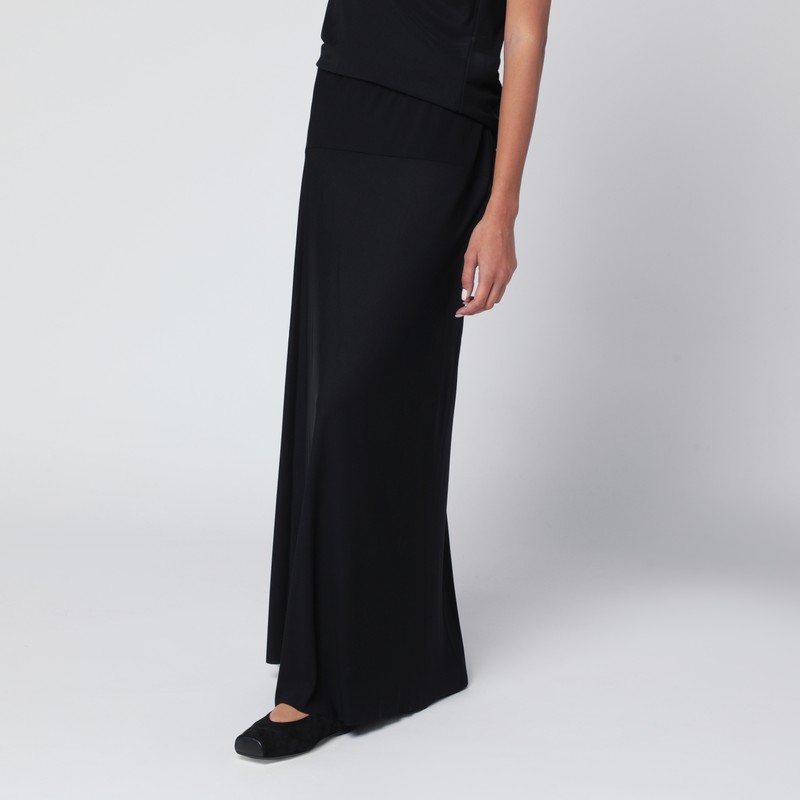 The Row Mirla Skirt In Black Jersey In Black