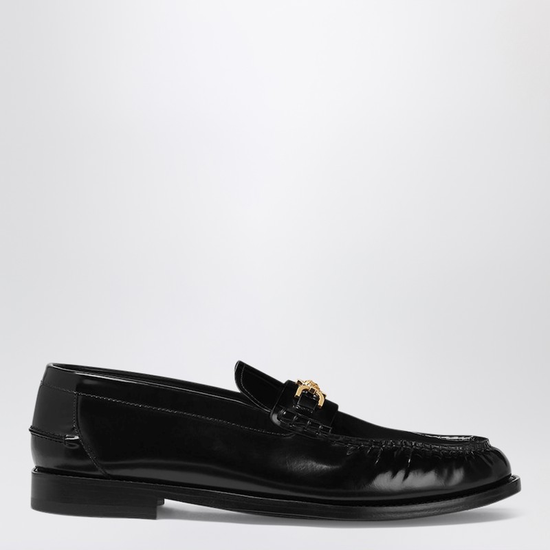 Black leather Medusa 95 loafers