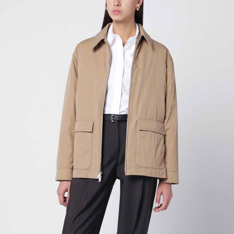 Sand-colored Aurelius jacket in cotton and cashmere