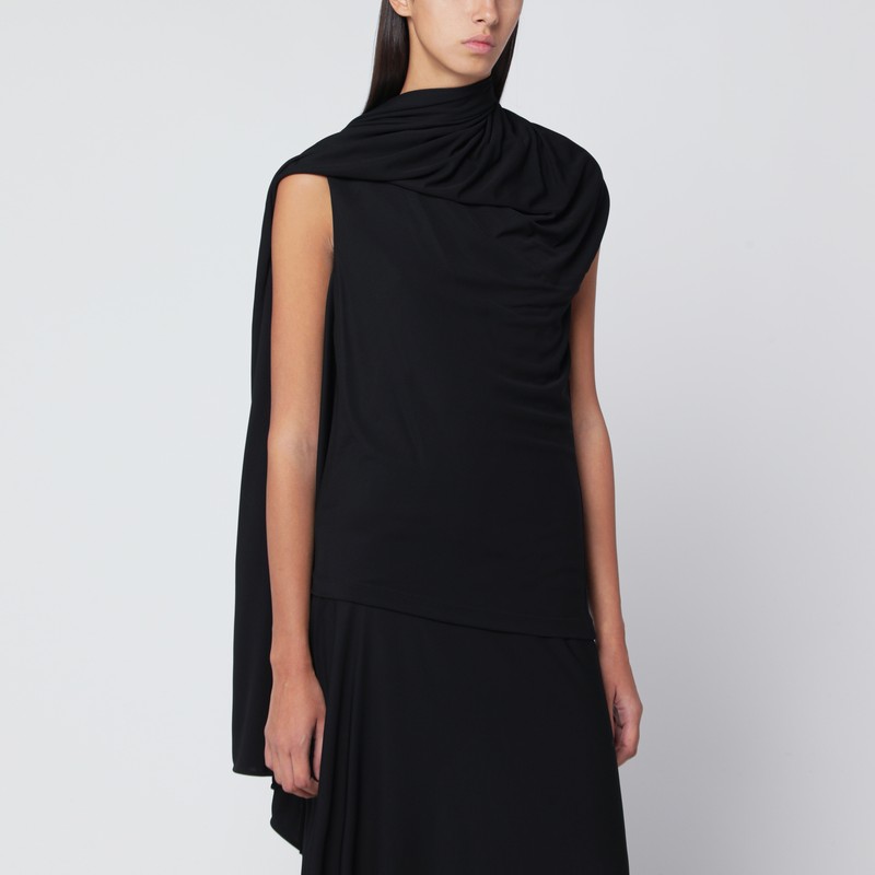 Isadra top in black jersey