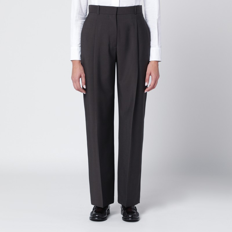 Brown Mikkela wool trousers