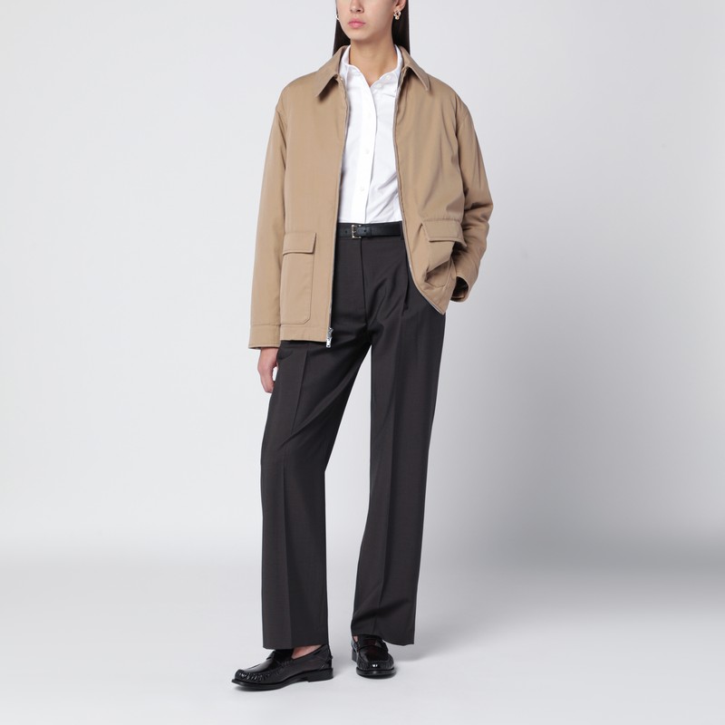 The Row Brown Mikkela Wool Trousers In Brown