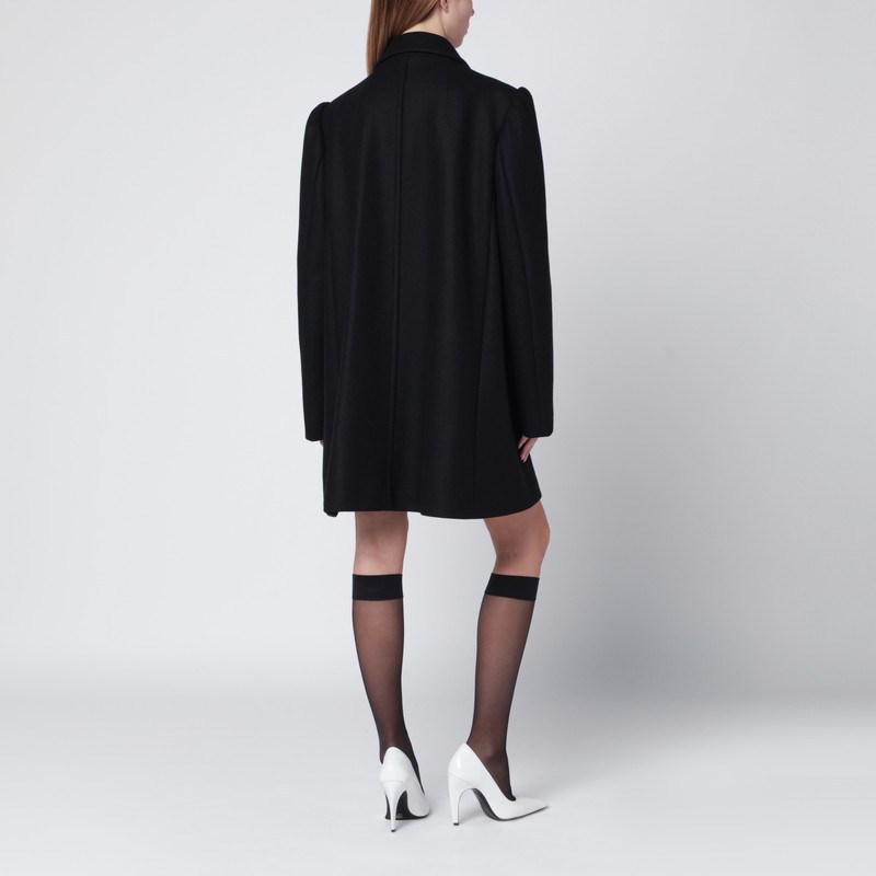 Dries Van Noten Structured White Jacket With High Shoulder Pads And Elegant Collar In Black