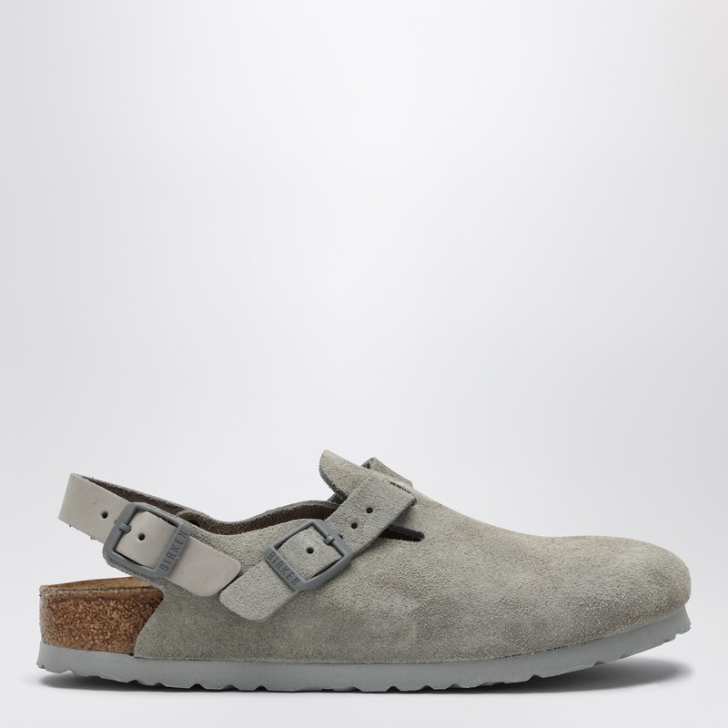 Stone grey suede Tokyo slipper