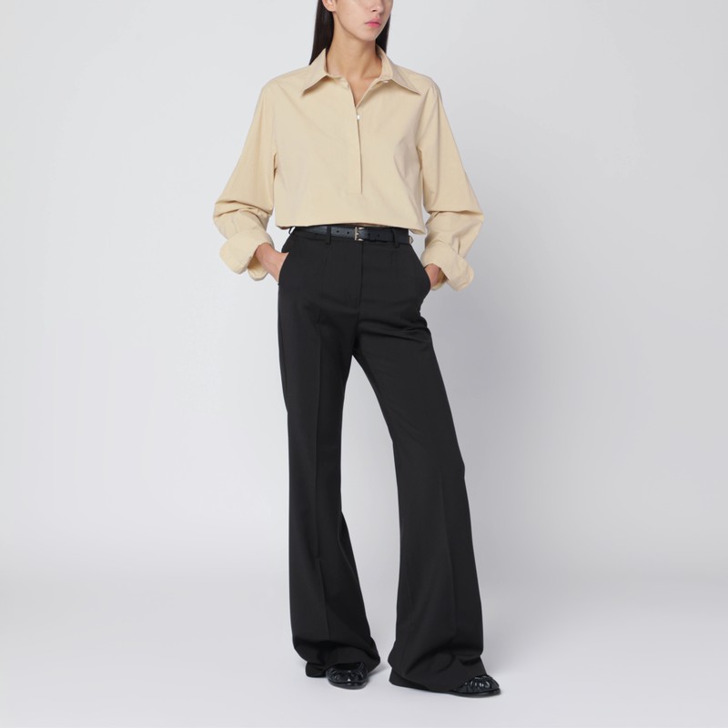 The Row Sand-colored Morgan Cotton Shirt In Sand