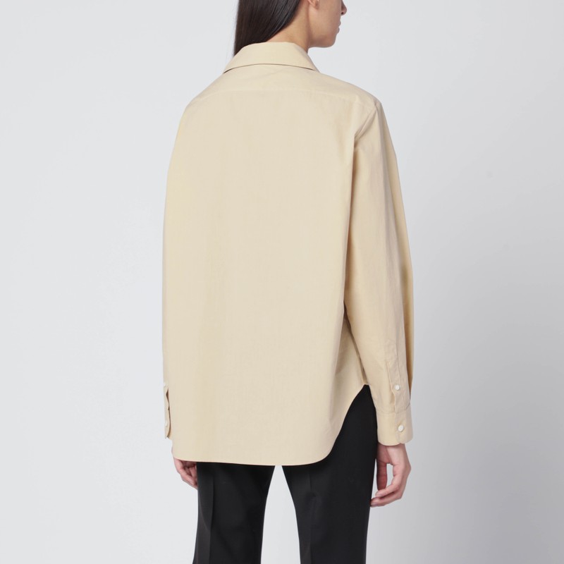 The Row Sand-colored Morgan Cotton Shirt In Sand