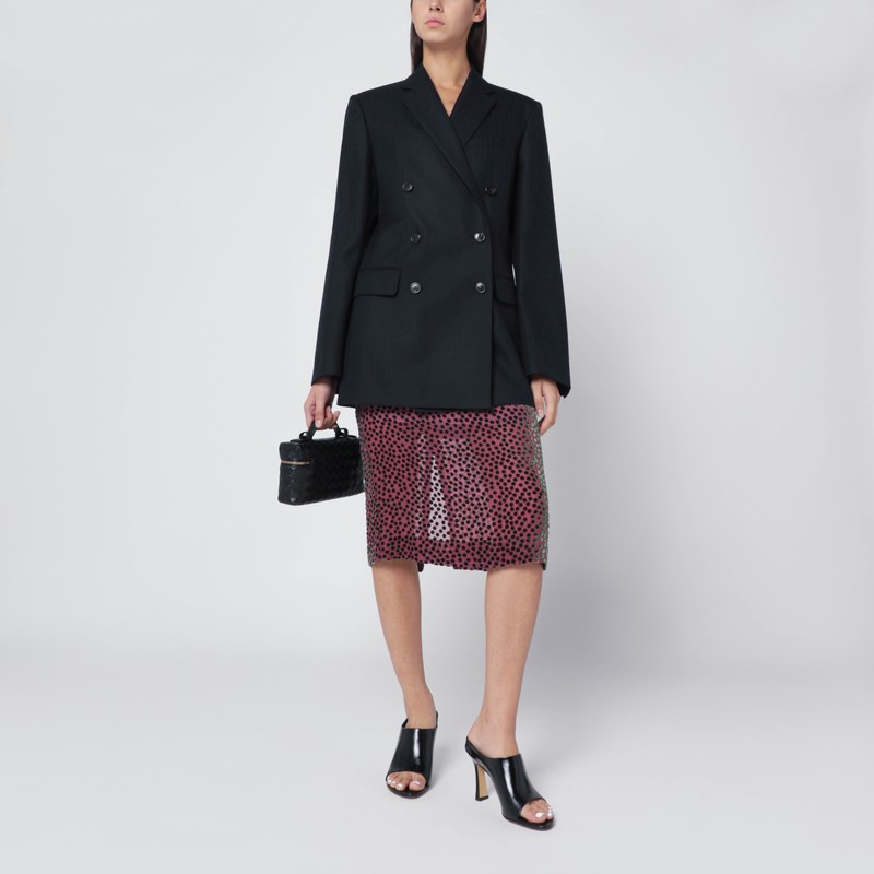 Dries Van Noten Double Breasted Wool Jacket Featuring Pockets In Black