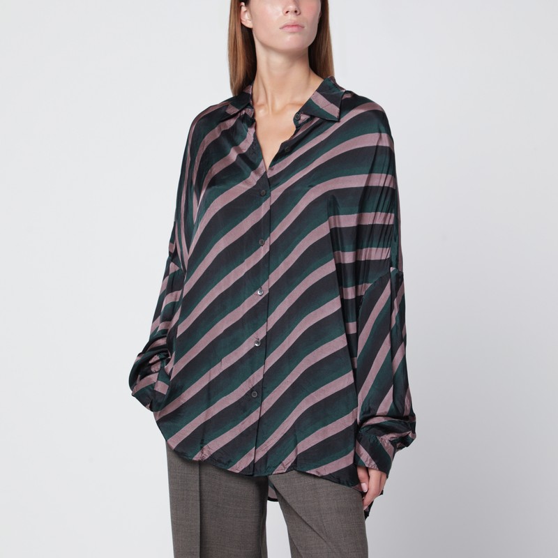 Flowing viscose striped shirt