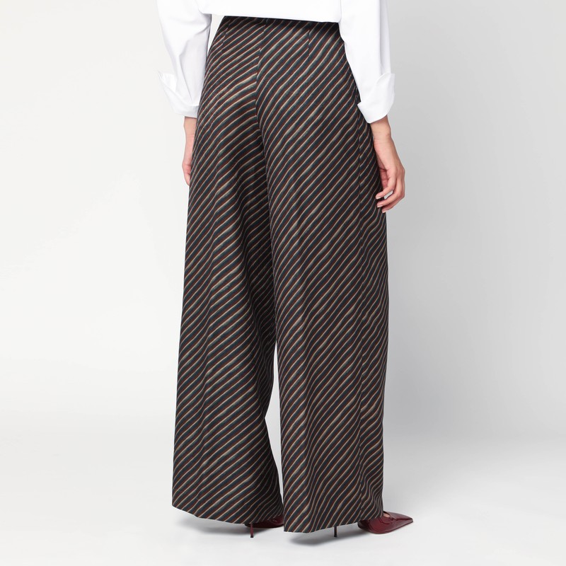 Dries Van Noten Palazzo Pants With A Pattern In Multi