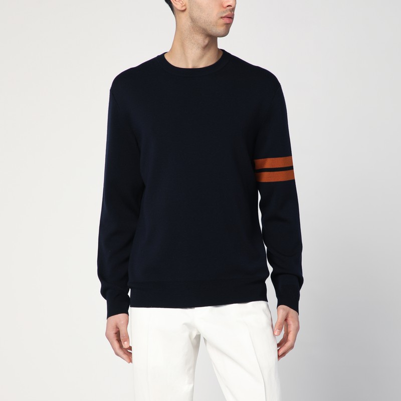 Navy blue wool sweater - ZEGNA - Modalova