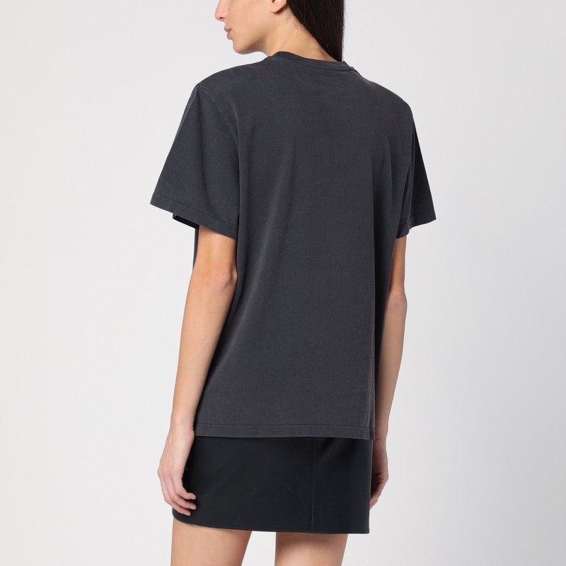 Rotate Birger Christensen Plain Wide T-shirt In Black