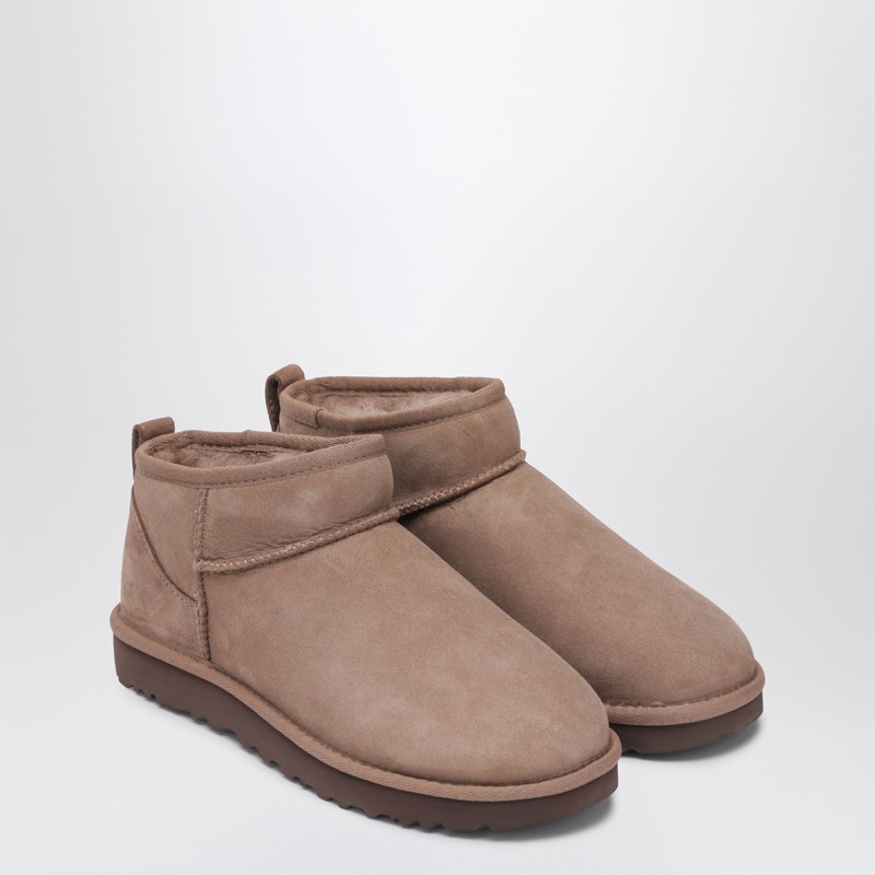 Ugg Classic Ultra Mini Rocky Oak Boot In Gray