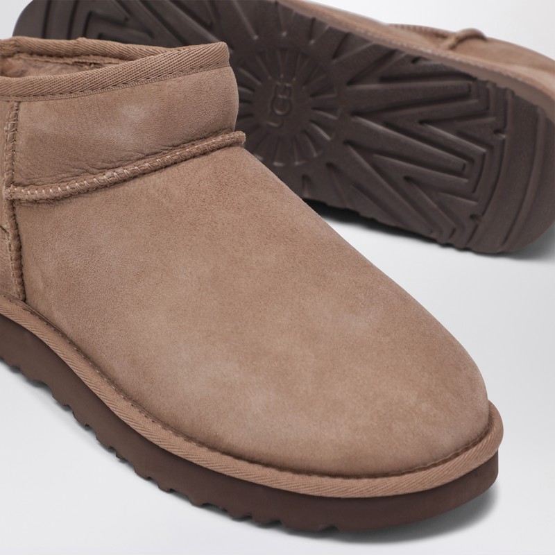 Ugg Classic Ultra Mini Rocky Oak Boot In Gray