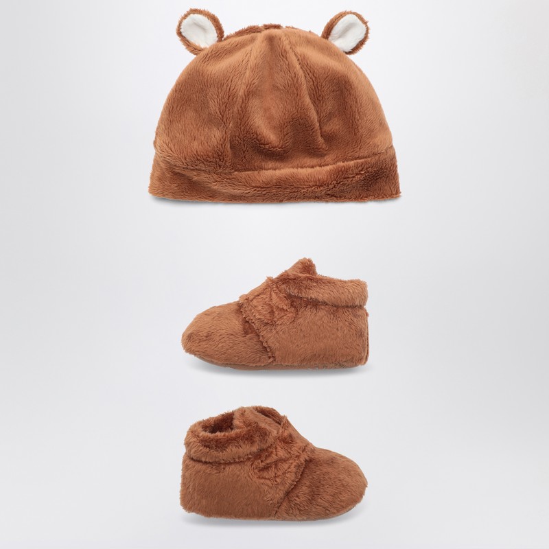 Ugg Chestnut Set Bixbee And Beanie In Brown