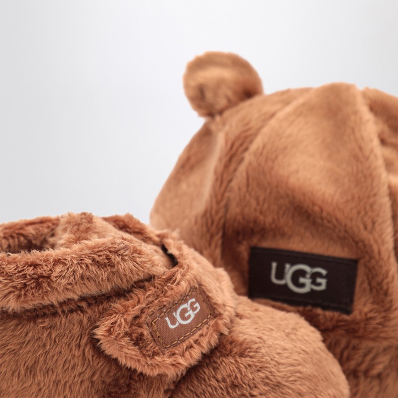 Ugg Chestnut Set Bixbee And Beanie In Brown