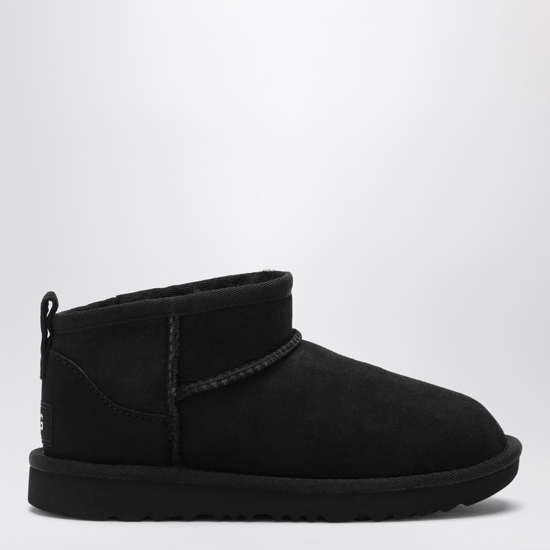 Ugg Classic Ultra Mini Sheepskin Ankle Boots 7-10 Yea In Black
