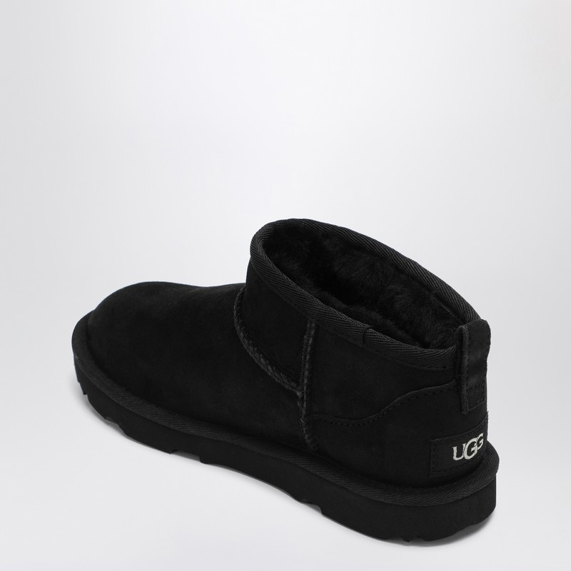 Ugg Classic Ultra Mini Sheepskin Ankle Boots 7-10 Yea In Black