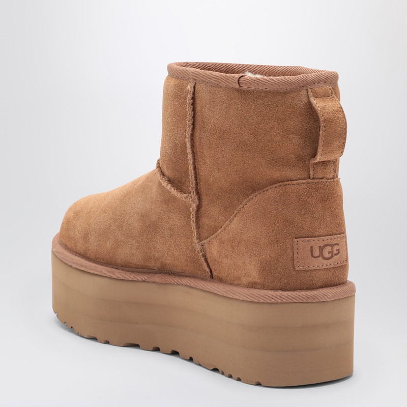 Ugg Classic Mini Platform Boots In Chestnut In Brown