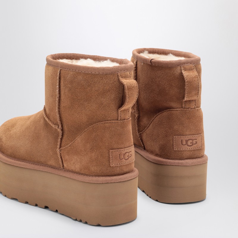 Ugg Classic Mini Platform Boots In Chestnut In Brown