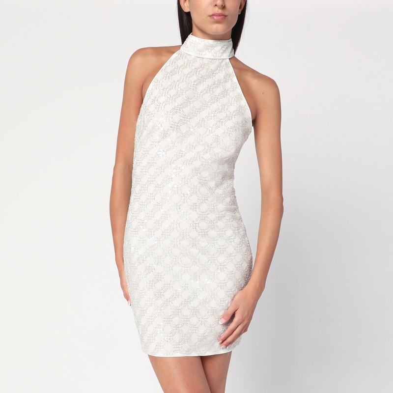 Cream-colored dress with sequins