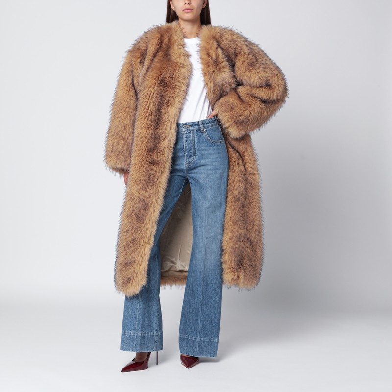 Beige long faux fur - ROTATE Birger Christensen - Modalova