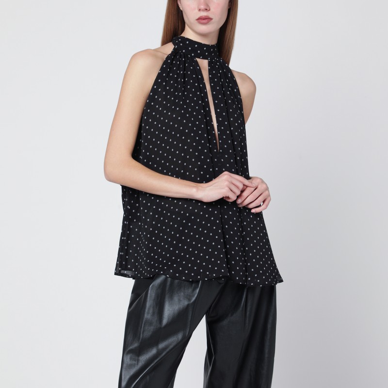 Rotate Birger Christensen | Polka-dot Blouse With Integrated Scarf In Multi