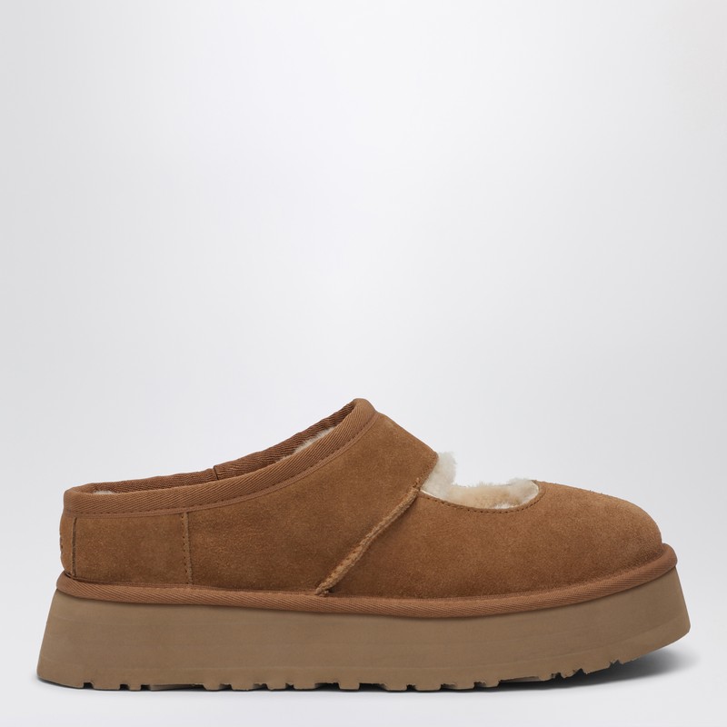 Ugg Slippers Bea In Pelle Scamosciata Cammello Donna In Brown