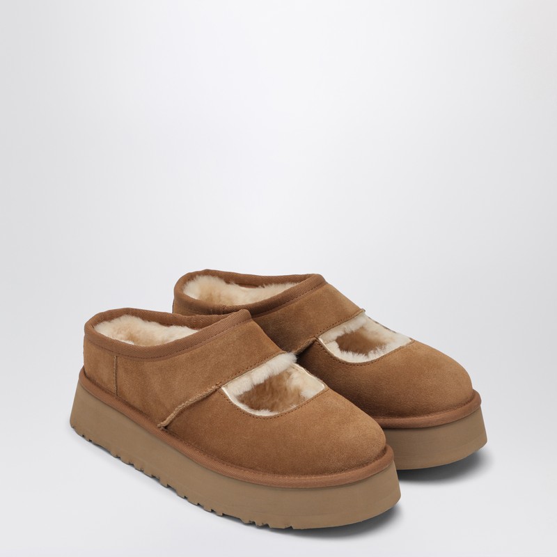 Ugg Slippers Bea In Pelle Scamosciata Cammello Donna In Brown
