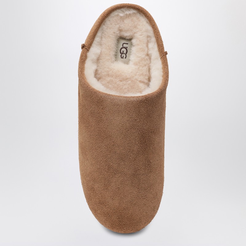 Ugg Slip-on Sandals With Smooth Suede Exterior In Brown