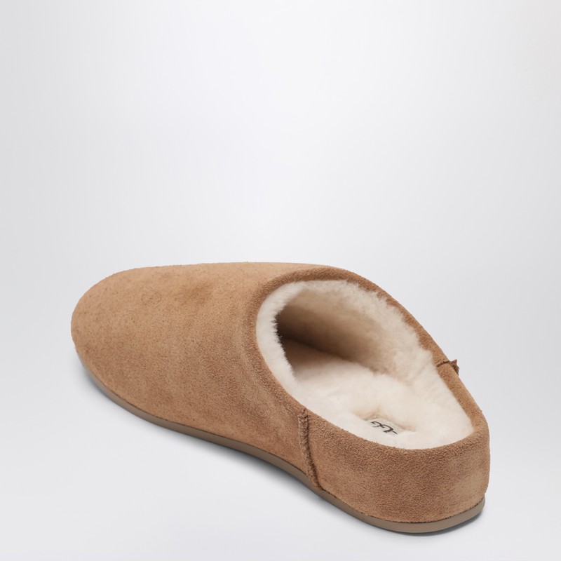 Ugg Slip-on Sandals With Smooth Suede Exterior In Brown