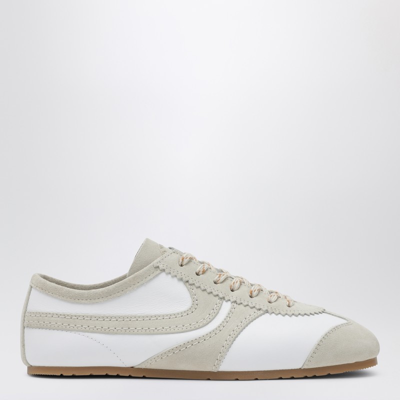 Dries Van Noten White Leather And Suede Sneakers