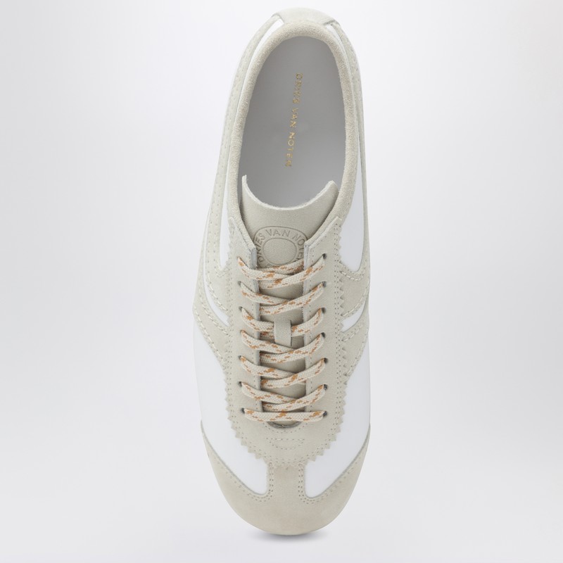 Dries Van Noten White Leather And Suede Sneakers In White