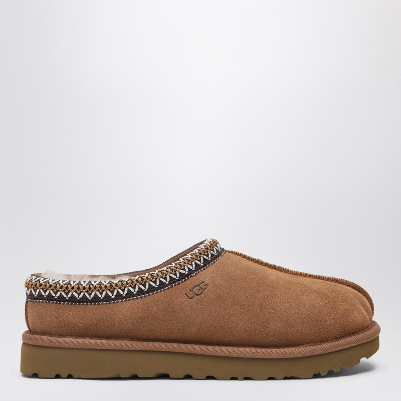 Ugg Tasman Chestnut Eather Slip-ons In Brown