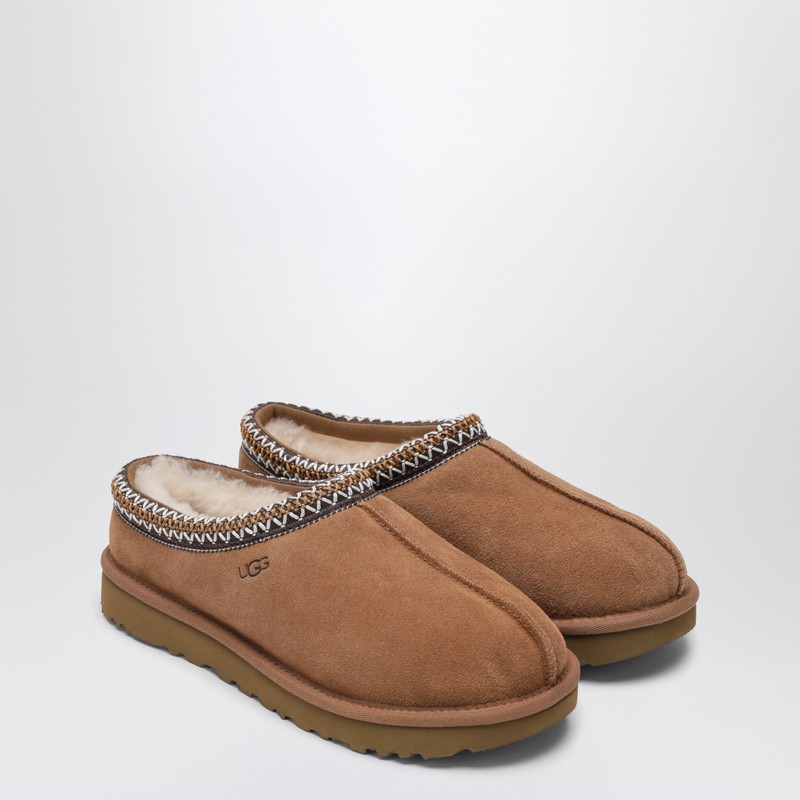 Ugg Tasman Chestnut Eather Slip-ons In Brown