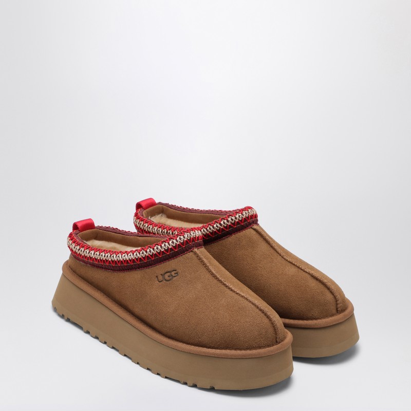 Ugg Platform Slip-on Shoes With Decorative Braided Trim In Brown