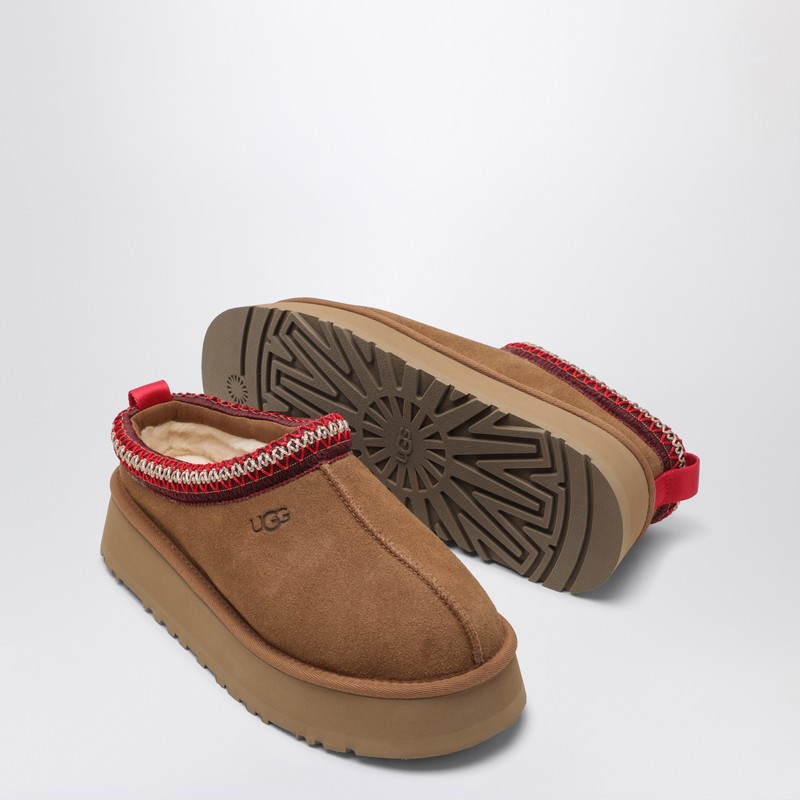 Ugg Platform Slip-on Shoes With Decorative Braided Trim In Brown