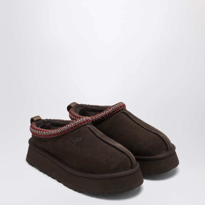 Ugg Brown Suede Tazz Slippers In Brown
